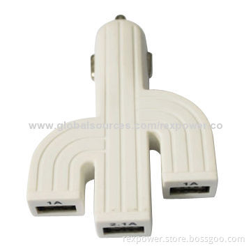 USB Car Charger for Mobile Phones with Auto-stop Protection